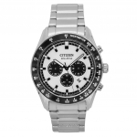 Citizen Eco-Drive kronograaf roostevaba teras valge sihverplaat CA4674-58A 100M meeste k&auml;ekell valge