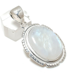 Natural Moonstone Gemstone 925 Sterling Silver Jewelry Pendant 1.97 y8v12
