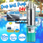 DC 24V 260W K&otilde;rge t&otilde;stek&otilde;rgusega 50m P&auml;ikesetoitega Veepump S&uuml;vaveepump Sukeldatav DC Pump Aia Koduseks P&otilde;llumajanduslikuks Niisutuseks