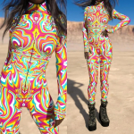 3D digitaaltr&uuml;kk Lavakost&uuml;&uuml;mid T&auml;iskasvanutele Halloweeni &Uuml;ritused Karnevali Teemapidu Cosplay Riietus M&auml;ngimine Jumpsuit Adults S