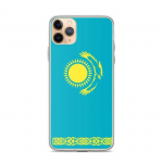 Coque iPhone &ndash; Kasahstan &ndash; Drapeau &ndash; Souple &ndash; Mitmev&auml;rviline &ndash; &Uuml;hilduv iPhone 11 Pro Max