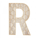 Grande lettre en bois - R - Bois - Ajour&eacute; - A d&eacute;corer - 24 cm - Loisirs cr&eacute;atifs