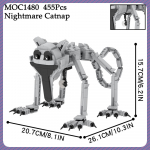 MOC &otilde;udusm&auml;ngu figuur Catnap tellised looma&otilde;udusnightmare &uuml;hilduvad ehitusplokid s&otilde;brad kingitus m&auml;nguasjad lastele t&auml;iskasvanutele DIY