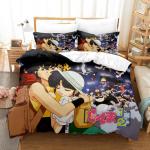 Ranma 1/2 Voodipesukomplekt &Uuml;heinimese Twin T&auml;iskasvanu Queen King Suurusega Voodikomplekt T&auml;iskasvanu Laste Magamistoa Tekikoti Komplektid 3D Prindiga Anime Voodilina Komplekt EU Twin 135x200cm
