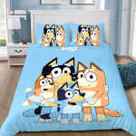 Kohandatud Multikas B-Blueys Bandit Chilli Tekikott Padjap&uuml;&uuml;r Voodipesukomplekt T&auml;iskasvanud Poiss T&uuml;druk Magamistuba Lapsed &Uuml;hekohaline Kahekohaline AU Single 140x210cm