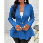 Naistemood vabaaja &uuml;hev&auml;rvilised s&uuml;gistalvised pikkade varrukatega V-kaelusega jakid ja mantlid S