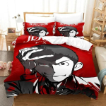 Anime Lupin Kolmas Kaevandus Fujiko Voodipesu Komplekt Poistele T&uuml;drukutele Twin Queen Suurus Tekikott Padjap&uuml;&uuml;r Voodi Lapsed T&auml;iskasvanu Kodutekstiil 70x133cm 2pcs