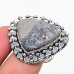 Natural Septerian Stone Gemstone 925 Sterling Silver Jewelry Ring Size 9 m1e93