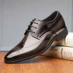 Klassikalised PU lakknahast kingad meestele Vabaaja &auml;rikingad Paeladega Formaalne kontorit&ouml;&ouml;kingad Meestele Peo Pulma Oxfords 38