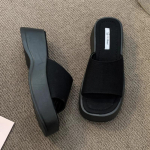 Mood 2025 Platvorm Naiste Lamedad Sandaalid Sandaalid Elegantne Must Suvekingad Naisele Klassikaline Mood Uued Trendid Sandaalid Vabaaja Zapatillas 35 must