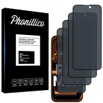 Verre Tremp&eacute; pour iPhone 17 PRO MAX [Pack 4] Film Noir Anti Espion Vitre Protection Ecran Phonillico&reg;