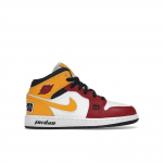 Air Jordan 1 Mid SE GS Motorsport Laste tossud Valge Must University-Kuldne DJ0336-067 36