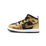 Air Jordan 1 Mid SE TD Metallik Kuldne Must Beebi Tossud Valge DR6969-071 26