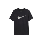Nike L&otilde;bus logoprindiga korvpalli spordi &uuml;mara kaelusega l&uuml;hikeste varrukatega T-s&auml;rk meestele, topid, must DD0796-010 S