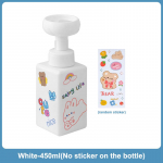 250/450 ml lillekujuline vahupumba dosaatorpudel plastikust ruudukujuline t&uuml;hi vedelseebi &scaron;ampoonimahuti multifilmi purk koju 250ml valge