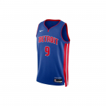 Nike NBA meeskonnalogo tr&uuml;kiga s&auml;rgist toppi, f&auml;nniversioon, 22-23 hooaeg, Pistons Grant nr. 9 Unisex Toppi Merev&auml;esinine DN2004-400 L