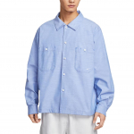 Nike Swoosh Chambray Life Premium Mugav Moodne Nahas&otilde;bralik Pikkade Varrukatega S&auml;rk Meeste s&auml;rgid HV0883-411 L