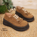 Moodsad naiste mokassiinid Jalan&otilde;ud Naiste Jalatsid Platvormil Vabaaja tossud Kevad S&uuml;gis Paelad Uus Kleit Retro Suede Kontsaga Mary Janes king 35 khaki