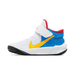 Nike Team Hustle D 10 Flyease Libisemisvastased P&otilde;rutust Summutavad Hingavad Madalad Korvpallijalatsid Laste toss Valge Sinine Kollane DV9109-171 28