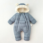 Beebiriided Talvekomplekt Vasts&uuml;ndinud T&uuml;druku Romper Fliisvoodriga Puuvill Poisid Talvine Lukuga Roomamiskost&uuml;&uuml;m Beebi Jumpsuit 6-9m helesinine v&auml;rv