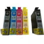 Pack 5 cartouches compatibles EPSON T1295 -Stylus SX525WD 1 noir + 1 GRATUITE et 3 couleurs