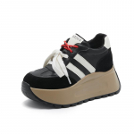 8629 sisek&otilde;rgust suurendav platvormiga spordi-vabaaja kingad naistele 2025 s&uuml;gis uus hingav dad shoes muffin Forrest Gump shoes 34 must