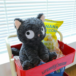 Must kass nukk viskepadi kassipoeg lemmikloom pl&uuml;&uuml;sm&auml;nguasi t&uuml;druk nukk kingitus automaadinukk 30cm/0.35kg