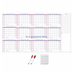 2026 Kogu Aasta Vaatekalender Korduvkasutatav Kustutatav Kalender Aastaplaneerija Kuup&auml;evadeta 2026 Kodu B&uuml;roo Seinakinnitusega Planeerija Kalender valge