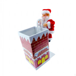 Climbing Chimney Santa Claus Desktop Ornament Moves up and Down Funny Christmas Electric Toy for