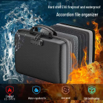 Tulekindel kaasaskantav akordion-failihoidja: EVA k&otilde;va kest, veekindel dokumendihoidja kott Transparent Accordion Pages