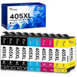 10 tindikasseti komplekt 405XL, &uuml;hilduv Epson 405 XL-iga, printeritele Workforce Pro WF-4820 WF-3820 WF-4830 WF-3825
