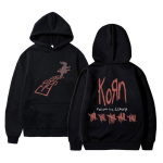 Vintage KoRn Rockib&auml;ndi Follow The Leader Huppar S&uuml;gis Talv Mehed Naised Fliis Puuvillane Dressipluus Meeste Gooti &Uuml;legabariidilised Hupparid L black