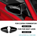 Tahavaatepeegli kate Seat Leon MK4 2020 2025-2025 2025 Cupra Formentor 2025-2025 S&uuml;sinikkiust ABS L&auml;ikiv Must Peeglikate