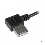 STARTECH.COM C&acirc;ble USB A vers Micro B avec connecteurs coud&eacute;s &agrave; angle droit - Cordon Micro USB - M/M - 1 m - Noir