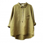 Naiste s&auml;rk alla keeratava kraega pikkade varrukatega pullover pealsed n&ouml;&ouml;pidega poolplaketiga pealepandud taskutega vabaaja pealsed &uuml;hev&auml;rviline lahtise l&otilde;ikega s&auml;rk M tumesinine v&auml;rv