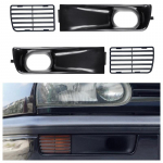 4 Pcs Indicator Grille Upper Air Intake Front Bumper Set for VW MK3 Golf Jetta Vento - For either EURO or US bumper