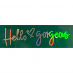 Car rearview mirror sticker Hello Gorgeous personality decorative car sticker Rear mirror sticker glass sticker mirror sticker multicolour Gorgeous