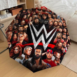1 tk WWE Raw Stars Automaatselt kokkupandav vihmavari, Kaasaskantav kokkupleitav disain, Vabaaja v&auml;litarvik L1127087 brown