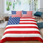 Rahvuslipp Tekikottide Kollektsioon Kuninglik Suurus Loov Ameerika Lipp Voodipesu Kollektsioon Teismelistele T&auml;iskasvanutele Microfiber &Uuml;he- v&otilde;i Kahekohaline Tekikate AU Queen(210x210cm)