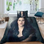 Bella Vampiir T&uuml;druk Voodipesukomplektid Peen Vooditarvete Komplekt Videviku Tekikate Tekikott Voodipesukomplekt S&uuml;nnip&auml;evakingitus EU Single(135*200cm)3pcs