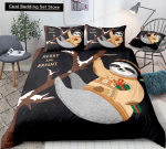 Multikas laiskloom tekikott King Queen Naljakas looma voodipesukomplekt lastele Elusloodus Pol&uuml;ester tekkikate Laste s&uuml;nnip&auml;evakingitused EU Single(135*200cm)3pcs