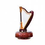 Drehbare Spieluhr im Literarischen und Klassischen Stil, Spieluhr, Desktop-Ornamente, Geburtstagsgeschenk f&uuml;r Musikliebhaber, Harfe