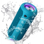 Ortizan X8 X10 Pro Bluetooth-k&otilde;lar, kaasaskantav, 40W stereos&uuml;steemiga, rikkaliku bassiga, IPX7 veekindel, 30-tunnine t&ouml;&ouml;aeg, mitmev&auml;rvilised tuled, 3 EQ 20W sinine