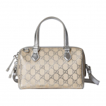 Gucci GG embleemiga metalliklamineeritud GG-mustriga Boston kott Naiste k&auml;ekotid H&otilde;bedane 848889-FAFEL-8741 Basic Set (Bag+Dust Bag)