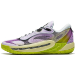 Anta Shock Wave 6 Cushioning Slip Resistant Abrasion Resistant Mid top Basketball Shoes Men's Purple Green 112441106Q-2 44.5