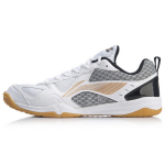 Li Ning Comfortable Abrasion Resistant Breathable Low top Table Tennis Shoes Men's Black White APTP001-4 38