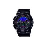 CASIO Meeste vedelkristall/analoog kahekordse n&auml;idikuga seeria Sinine kell GA-100RGB-1A GA-100RGB-1A Black Strap