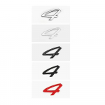 3D ABS Auto Tagaluugi Embleem Loov Kaunistus Kleebis T&auml;hed Logo Porsche Turbo/GTS/Macan/Panamera/Boxster/Porsche jaoks Glossy Black