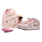 Jordan Air Jordan 1 Mid OKHR High top Vintage Basketball Shoes GS Pink DQ8423-616(Team-S-BOX) 38.5 white