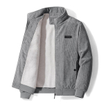 Uus meeste velvetist top vabaaja meeste s&uuml;gis- ja talvejope Plush paksendatud &uuml;lisuur jope puuvillane jakk 5XL gray